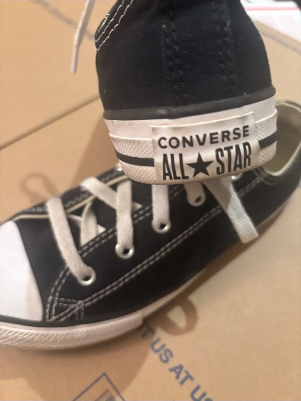 Converse Kids Black and White Low Top Canvas Sneakers
